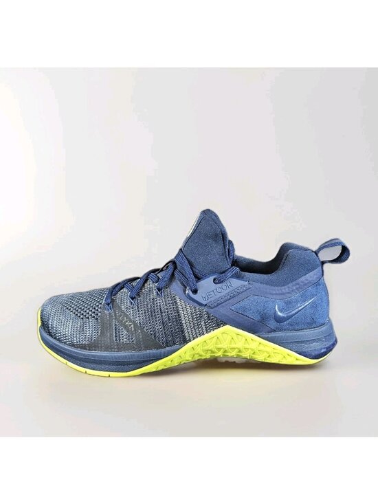 Nike Metcon Flyknit 3 Blue Obsidian Volt Athletic Shoes AQ8022-407 - Men\'s 8.5 main image 4